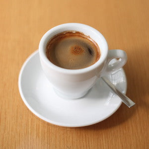 brawn & brains coffee, long black, double ristretto coffee