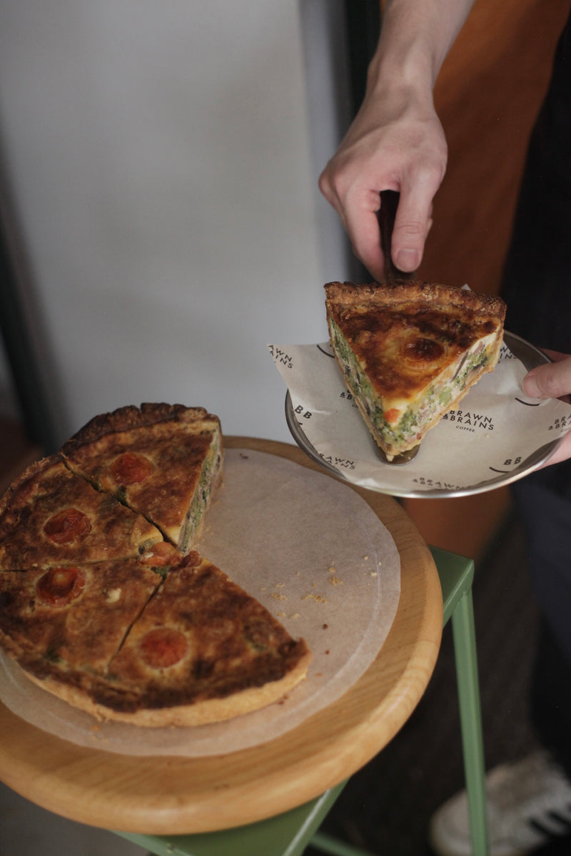 QUICHE-Bacon Mushroom,Broccoli & Cheese