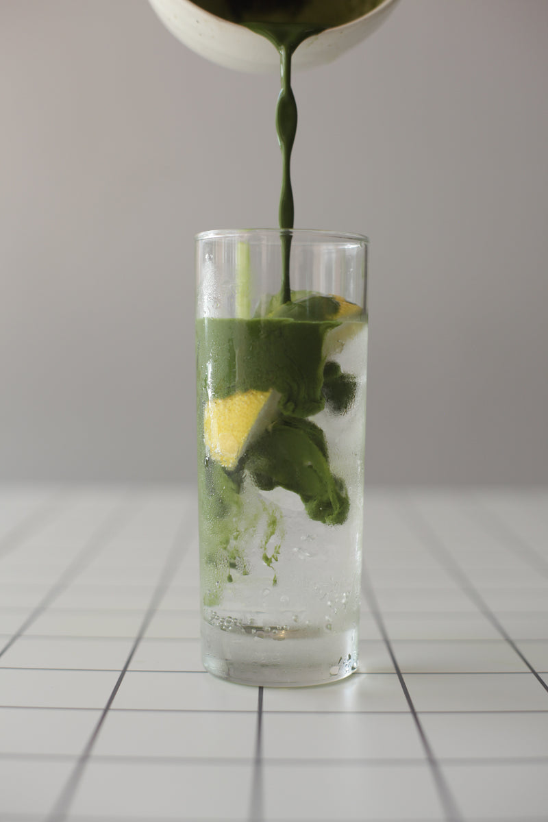 Iced Matcha Lemon Tonic