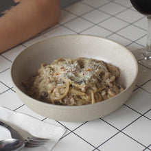 Spaghetti Alla Funghi Miso With Cream Sauce