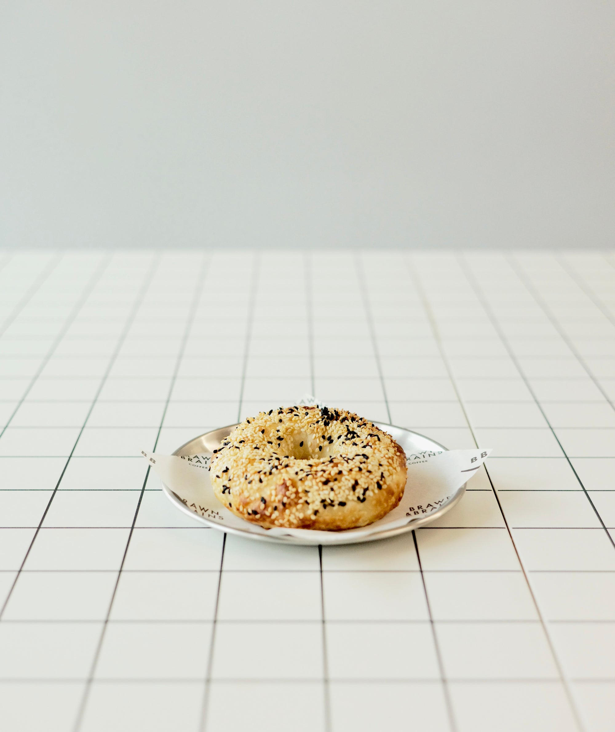 Mortadella, Sliced Emmental And Cream Cheese Bagel