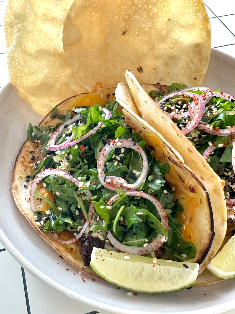 Spiced Masala Chicken Taco w Side Of Pappadum