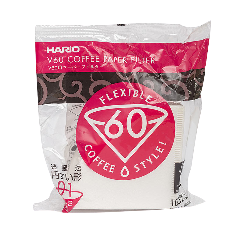 Hario V60 White Paper Filter - 01 [100 sheets]
